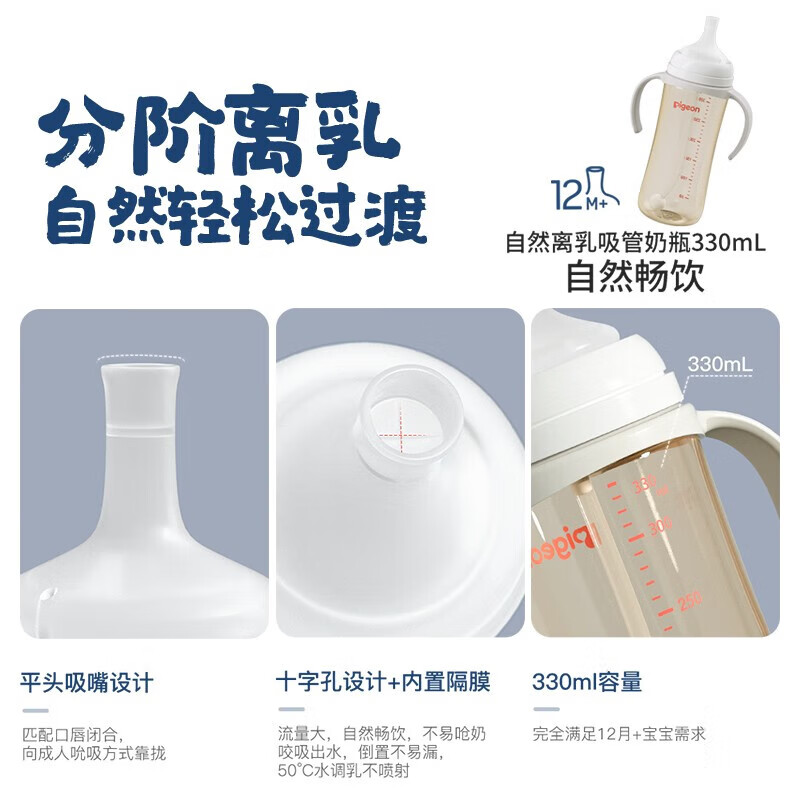 88VIP：Pigeon 贝亲 自然离乳pro系列 AA252 PPSU奶瓶 240ml 137.03元