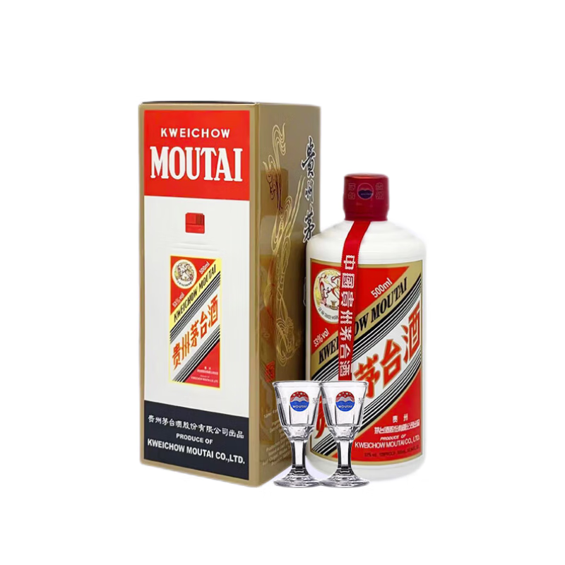茅台 MOUTAI 飞天茅台 海外版 53%vol 酱香型白酒 500ml 单瓶装 1611.71元(需用券)