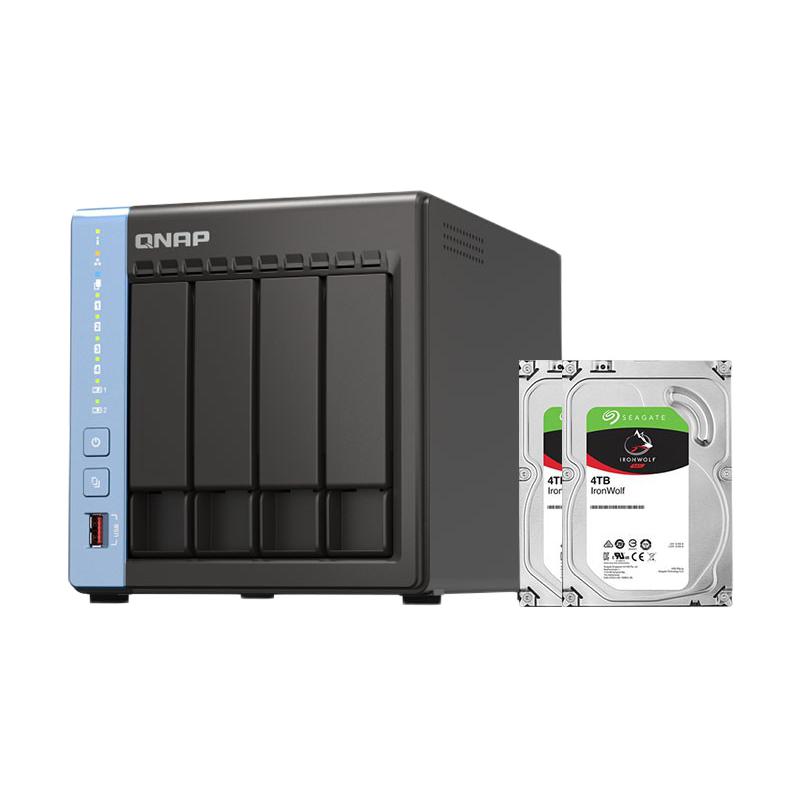 QNAP 威联通 TS-464C 4盘位NAS 黑色（赛扬N5095、8GB） 3399元