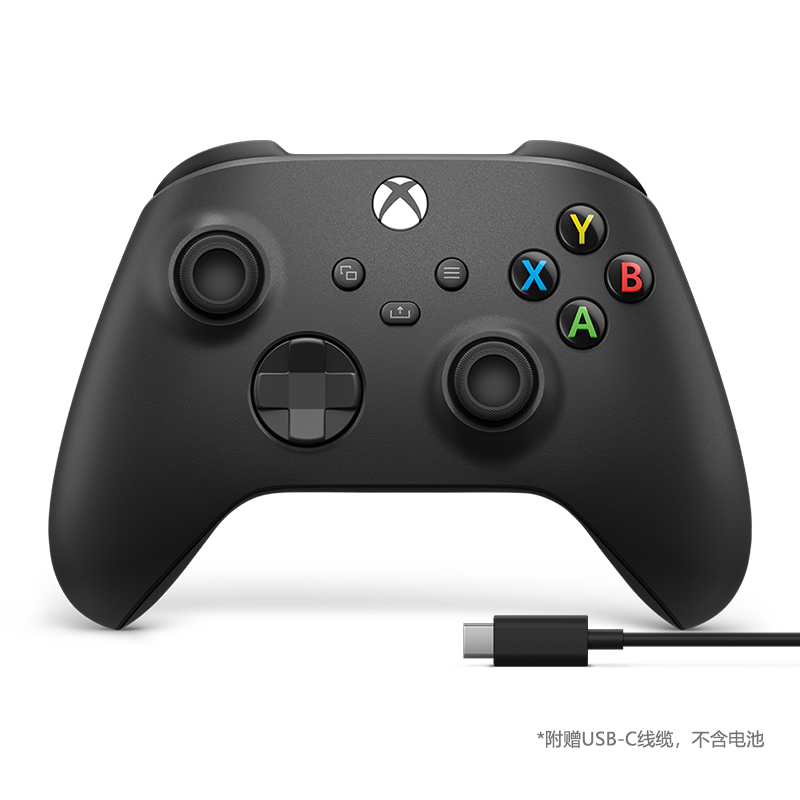 XBOX 微软 Xbox 无线控制器 磨砂黑手柄 + USB-C 线缆 Xbox Series X/S 手柄 429元