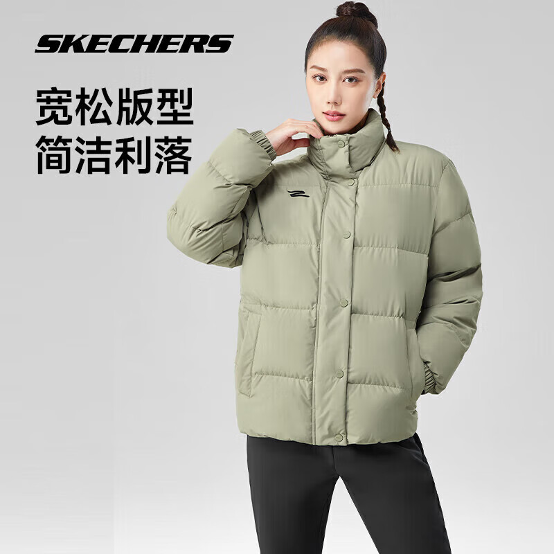 20点开始、PLUS会员：SKECHERS 斯凯奇 P423U038 三防科技短款羽绒服 326.55元包邮