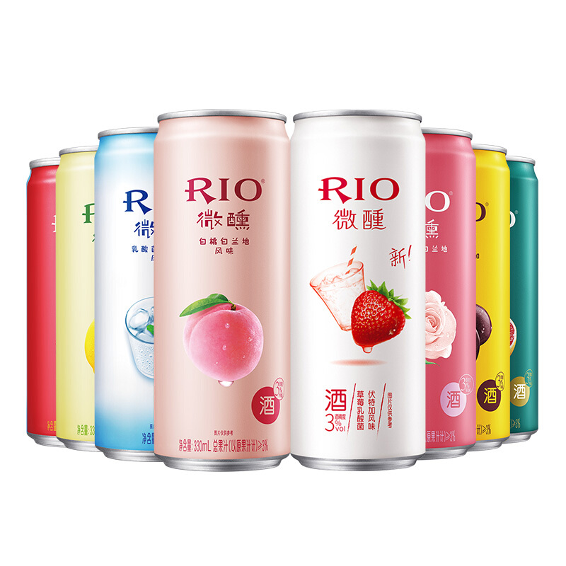 RIO 锐澳 洋酒 预调酒 鸡尾酒 3度 微醺小美好 330ml*8罐 产地限定 58元