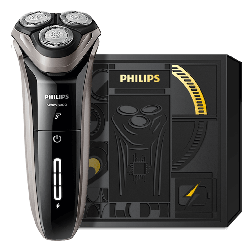 PLUS会员：PHILIPS 飞利浦 3000系列 S3203/08 电动剃须刀 186.16元包邮