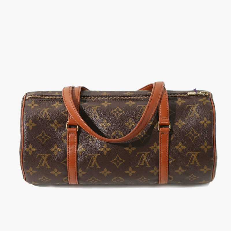 louis vuitton 中古95新lv/路易登威老花巴比龙手提/圆筒包/植鞣革