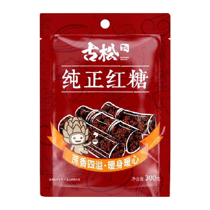 Gusong 古松食品 古松 纯正红糖 300g 甘蔗糖 ￥4.09