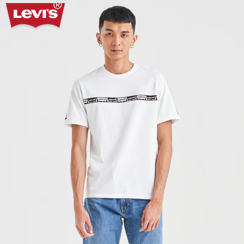 Levi's 李维斯 24春夏男士短袖T恤潮流休闲16143-0612 白色 89元（需用券）