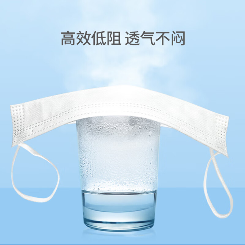 美适特 一次性医用外科口罩独立包装舒适透气防雾霾三层防护50枚盒装 13.9