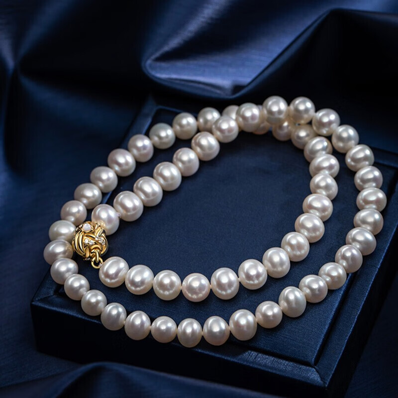 南珠宫 925银淡水珍珠项链冰花结女款项链C-SDX005J母亲节礼物 6.5-7.5mm 819元（需用券）