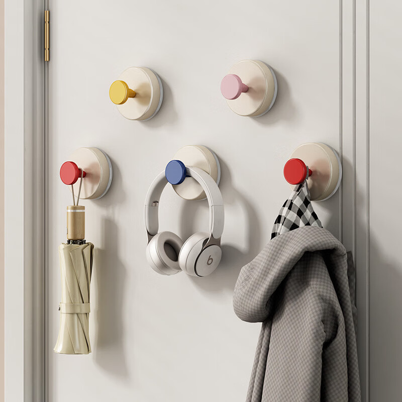 快勤 多巴胺免打孔吸盘挂钩 5个 9.9元