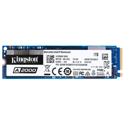 金士顿 A2000 NVMe M.2 固态硬盘 1TB（PCI-E3.0 639元