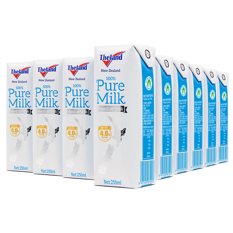 PLUS会员：纽仕兰 4.0g蛋白质高钙 低脂纯牛奶250ml*24*3件 201.5元，合单价67.17元（双重优惠）