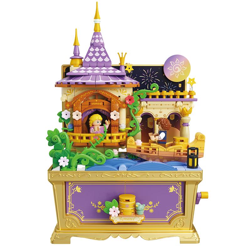 未及 童话宝箱长发公主之约积木玩具家居装饰女孩女生 59元