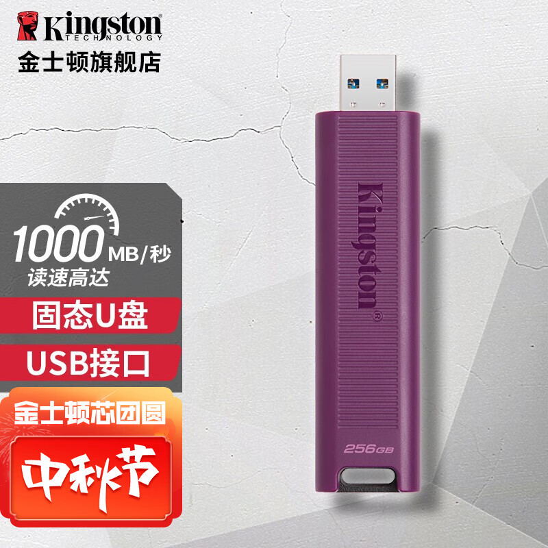 Kingston 金士顿 DTMax高速固态U盘 USB3.2 大容量U 256GB 199元（需用券）
