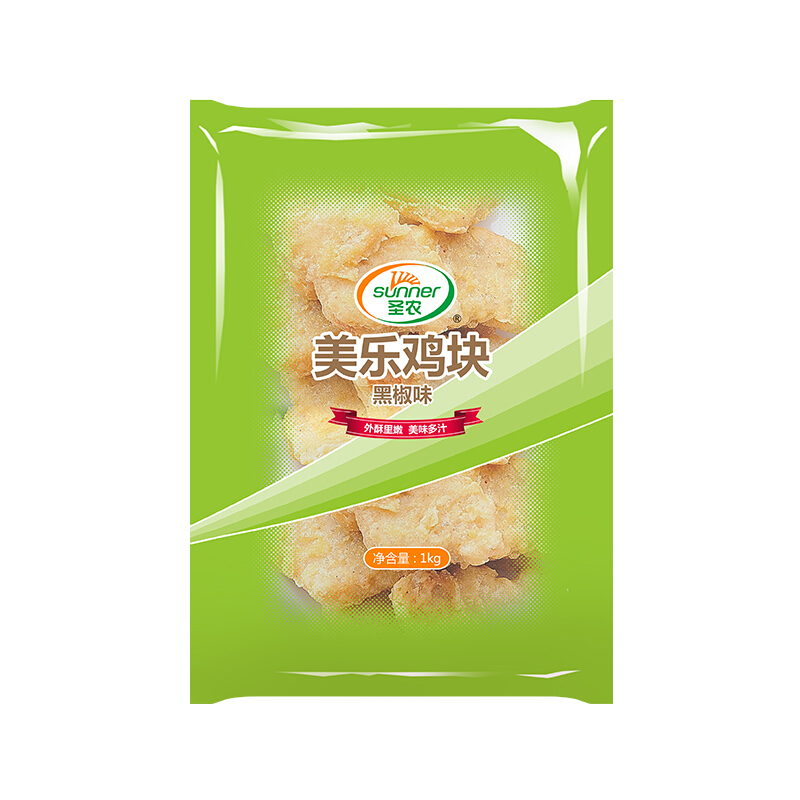 sunner 圣农 美乐鸡块 黑椒味 1kg 11.63元