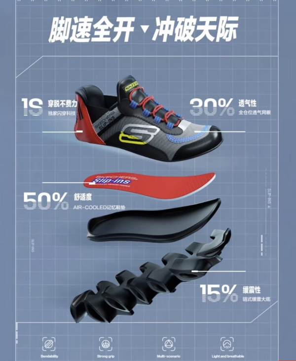 SKECHERS 斯凯奇 儿童闪穿鞋 403840L