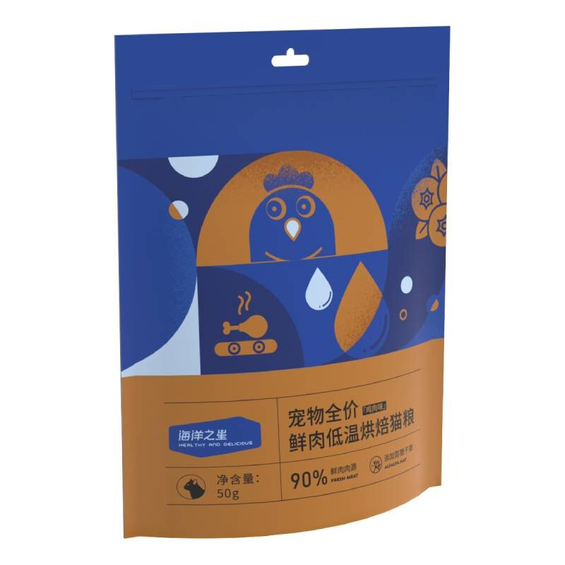 海洋之星 鸡肉味全阶段低温烘焙猫粮 50g 5元