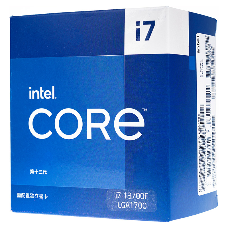 intel 英特尔 酷睿 i7-13700F 盒装CPU处理器 16核24线程 5.2Ghz 2456元