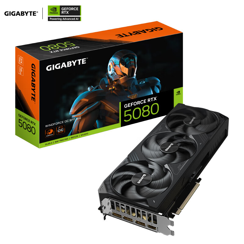 新品发售：技嘉 风魔 GeForce RTX 5080 WindForce OC SFF 独立显卡 16GB 8257.51元（拍下