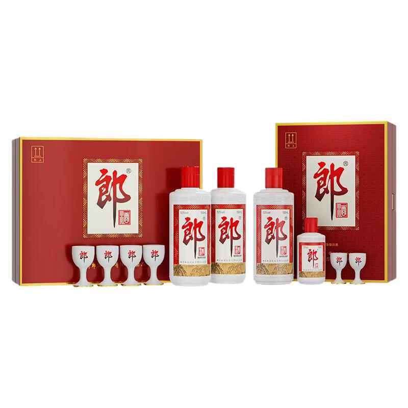 郎酒 郎牌郎双瓶礼盒组合装 53度 郎牌郎礼盒+子母郎礼盒 357.13元 - 线报酷