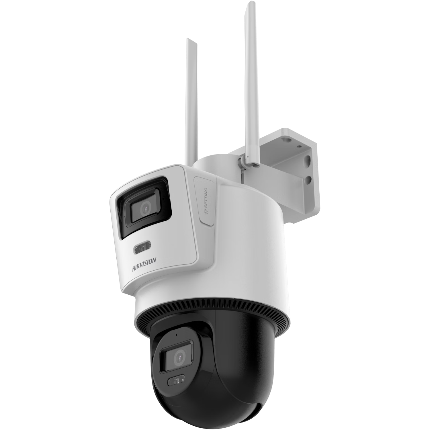 HIKVISION海康威视4G双摄像头免流量室外800万360度全景全彩家用报警监控器带