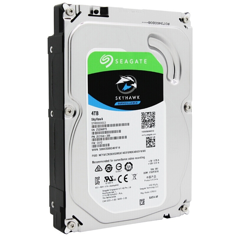 希捷 监控硬盘4TB 256MB SATA 低功耗版 ST4000VX013 569元