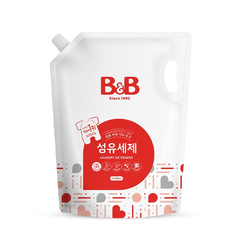 PLUS会员：B&B 保宁 宝宝洗衣液 香草香型 2100ml 35.66元（需买2件，需用券）