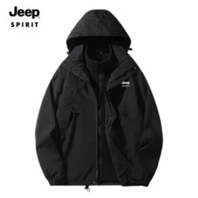 JEEP SPIRIT 吉普 冲锋外套冬季情侣款三合一两件套抓绒内胆保暖防寒服 99元（