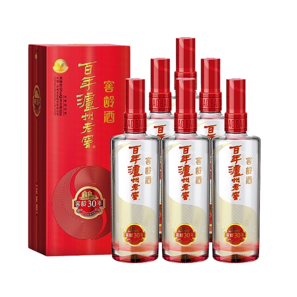 移动端、京东百亿补贴：泸州老窖 窖龄30年 52%vol 浓香型白酒 500ml*6瓶 1259.01