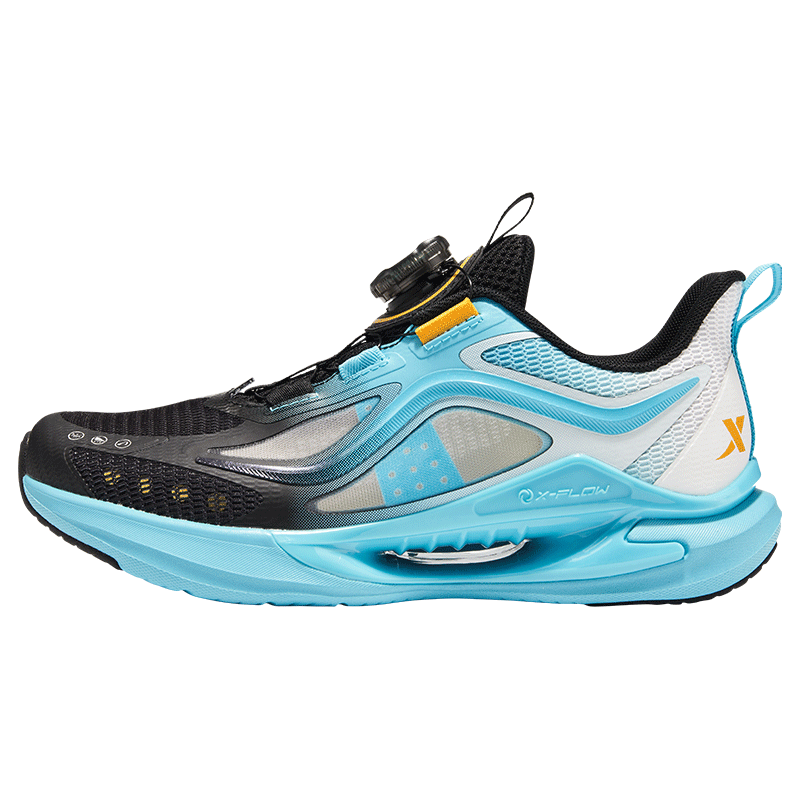 特步 氢风9.0 青少年运动鞋 黑/晴山蓝 38 189.9元