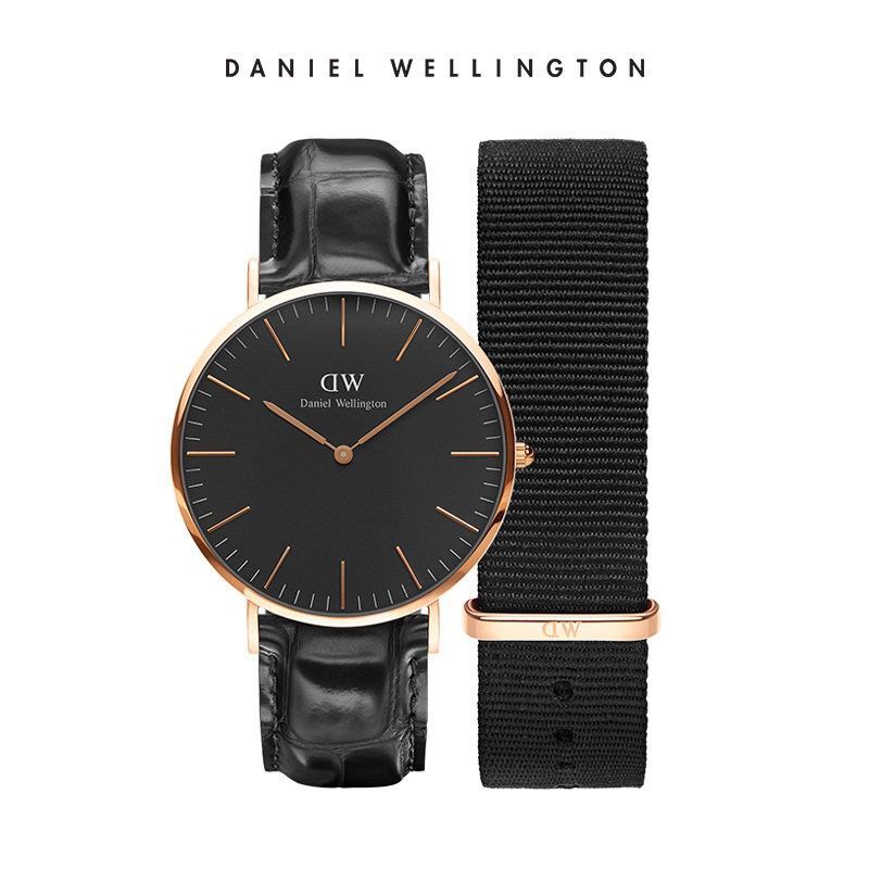 百亿补贴：Daniel Wellington dw手表表带套装礼盒40mm皮质腕表丹尼尔惠灵顿正品