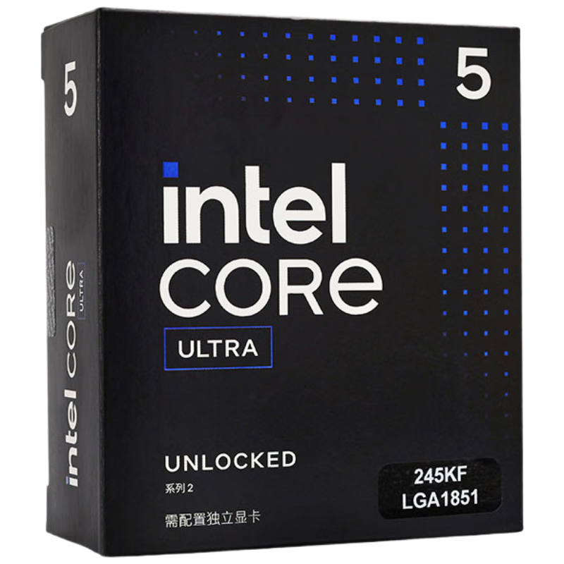 英特尔（Intel）酷睿 Ultra 5 245KF 台式机处理器 14核14线程 睿频至高可达5.2Ghz 