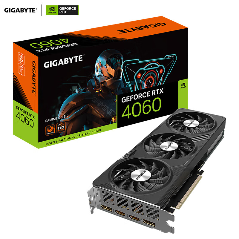 移动端：GIGABYTE 技嘉 RTX 4060 GAMING OC 8G 魔鹰 显卡 2330.04元（需用券）