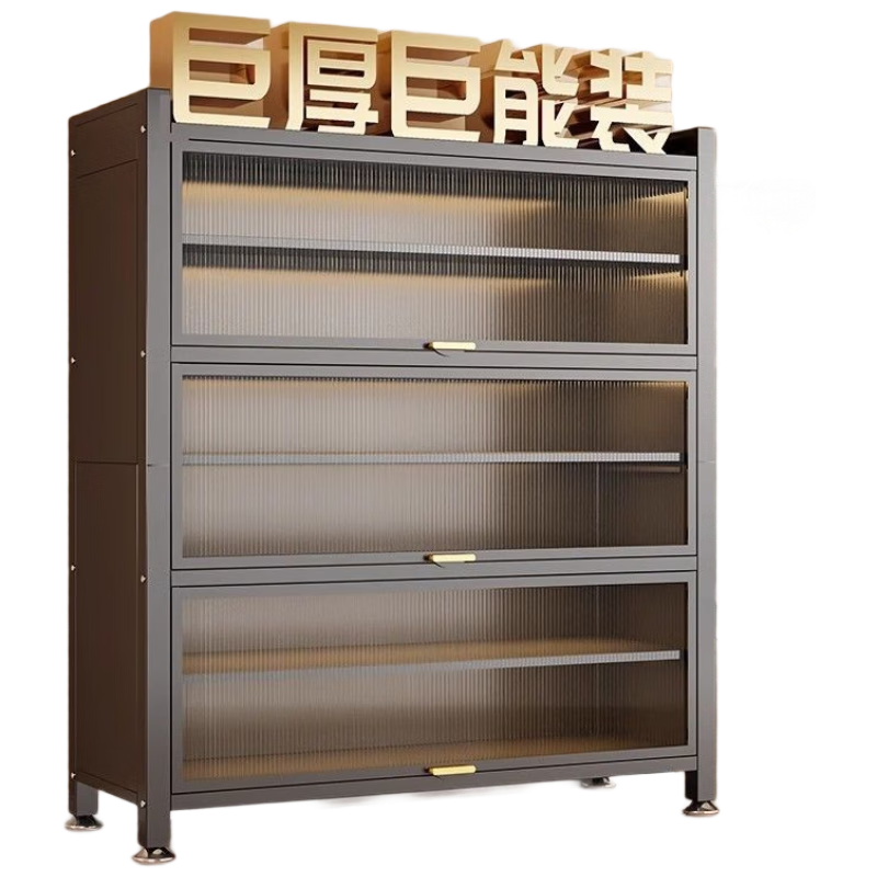 亿鉴钢制鞋柜 门口入户柜收纳柜一体靠墙多层家用鞋架 3层长40*宽35*高80 64.6