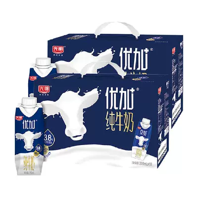 光明 优加3.8蛋白纯牛奶 250ml*10盒*2箱 79.62元(需领券)