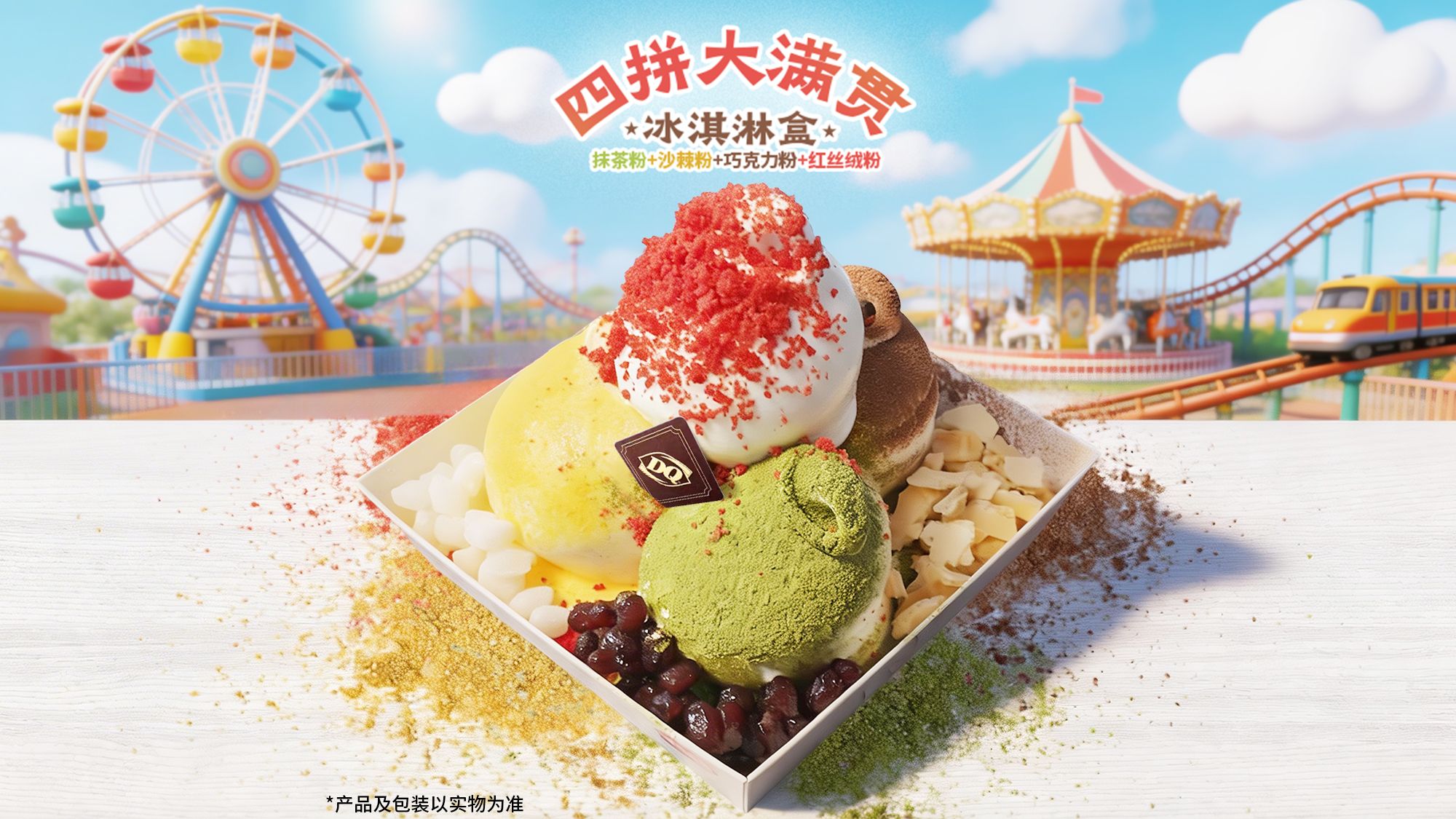 再降价：美团到店 DQ 四拼大满贯冰淇淋盒 19.5元