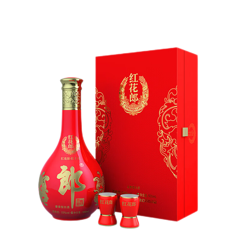 再降价、郎酒 红花郎十五礼盒 53度 500mL 1盒 384.81元（需领券）