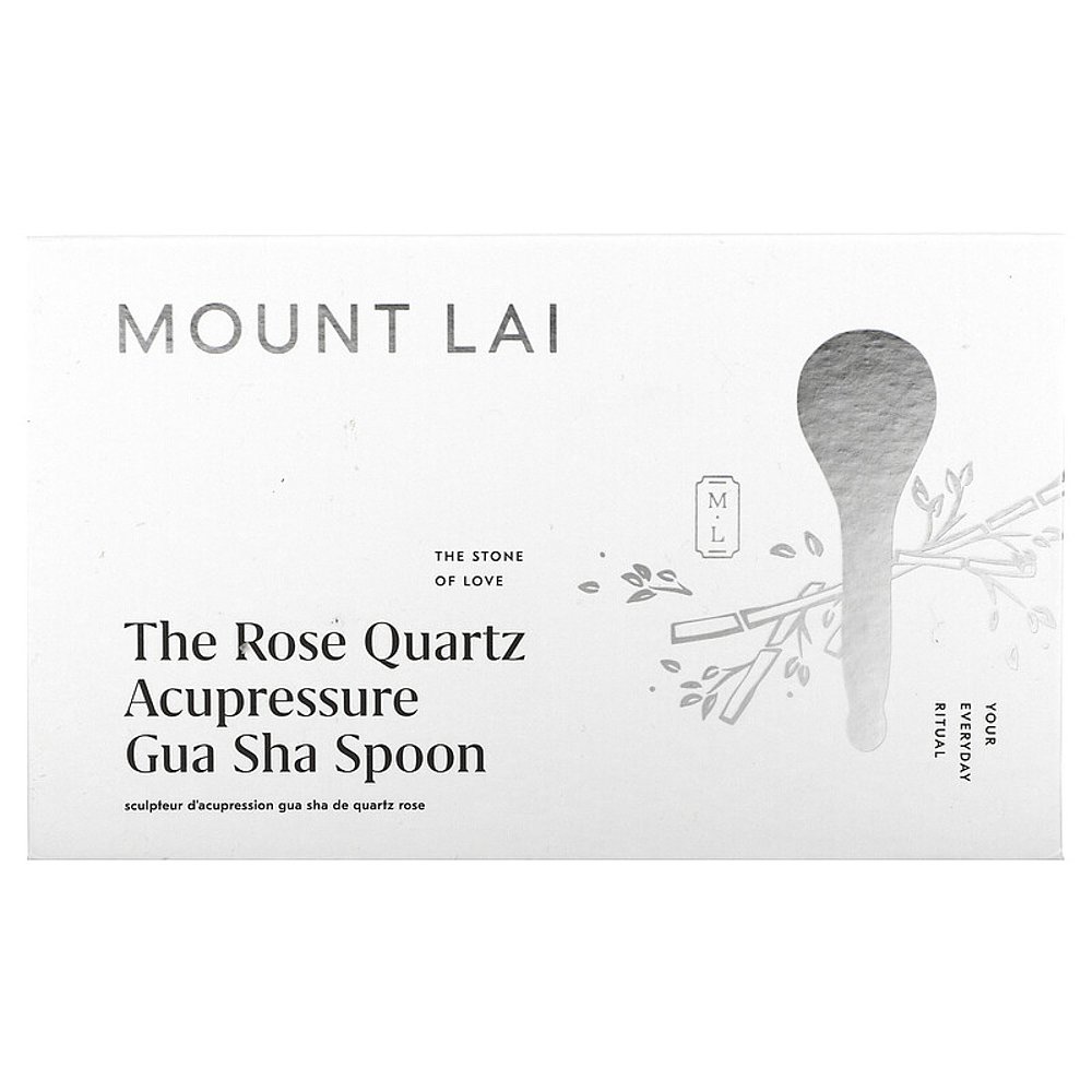 自营｜Mount Lai刮痧勺蔷薇石英指压舒缓护肤工具1件装面部清洁 345元