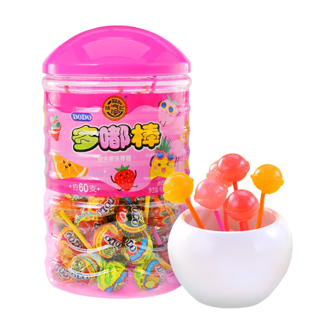 PLUS会员：徐福记 多嘟棒果味棒棒糖 570g/桶 约60支 14.9元(需领券)