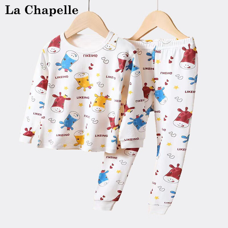 PLUS会员：LA CHAPELLE MINI 拉夏贝尔儿童纯棉套装睡衣 29.65元（需用券）