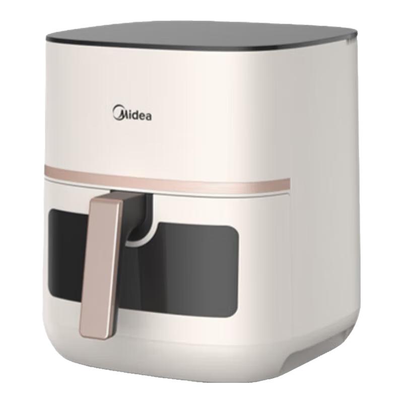 美的 炎烤空气炸锅 免翻面 双热源 可视 家用全自动 炸烤煎多模式 全金属内