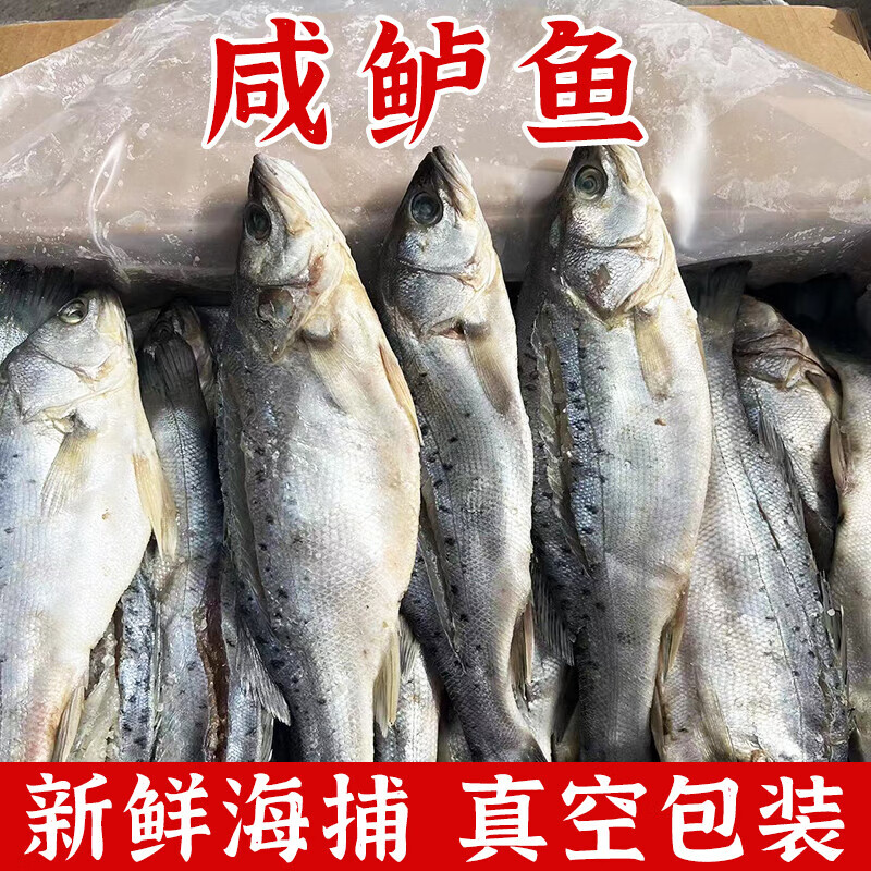 牧场君 海鲈鱼干咸鱼干花鲈鱼干海味特产 5斤装 去内脏腌制后净重0.6 -0.8两/