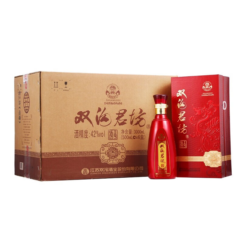 双沟 珍宝坊 红君坊 I号 浓香型白酒 42度 500mL 6瓶 414.8元（需用券）