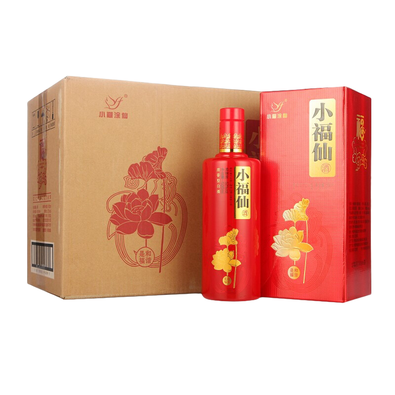 小糊涂仙 小福仙 浓香型白酒52度 500mL 6瓶 279元包邮（需用券）