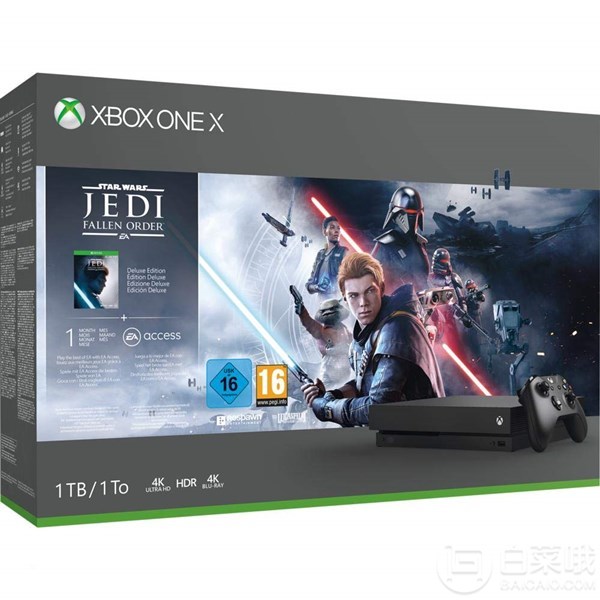 Microsoft 微软 Xbox One X 1TB 游戏主机 《星球大战绝地：陨落的武士团》同捆版新低2193.15元