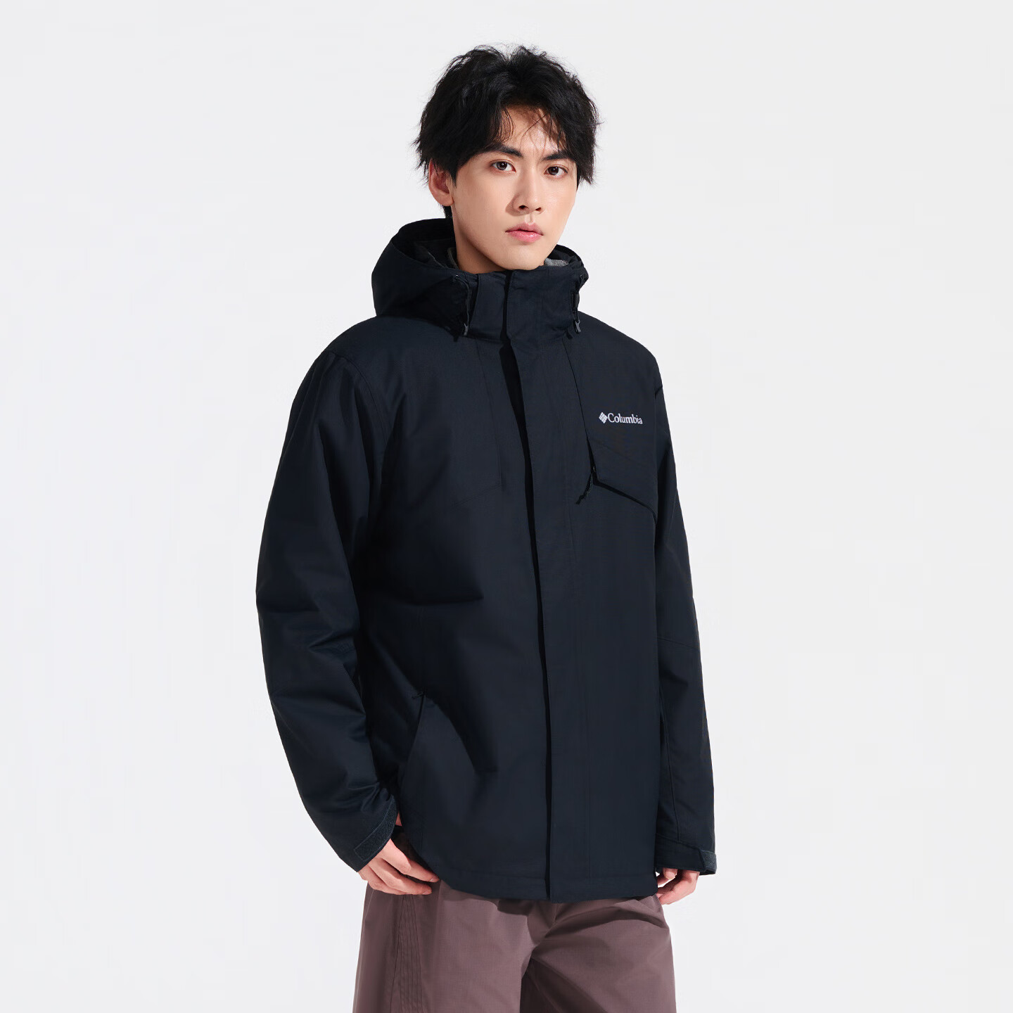 Columbia 哥伦比亚 冲锋衣男装防水防风保暖热能抓绒三合一WE1273 010 M 175/96A 679