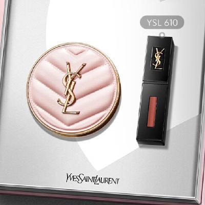 PLUS会员、需凑单：YSL 圣罗兰 口红气垫礼盒 B10+610 5.5ml 832.04元包邮（凑单品3