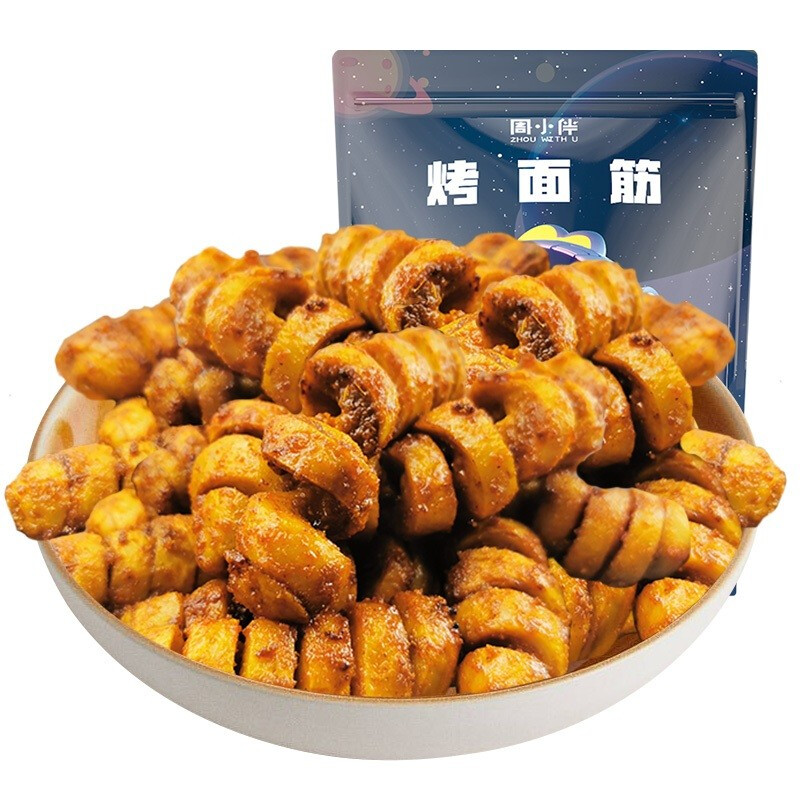 周黑鸭 周小伴 烤面筋 孜香烧烤味 160g 6.31元