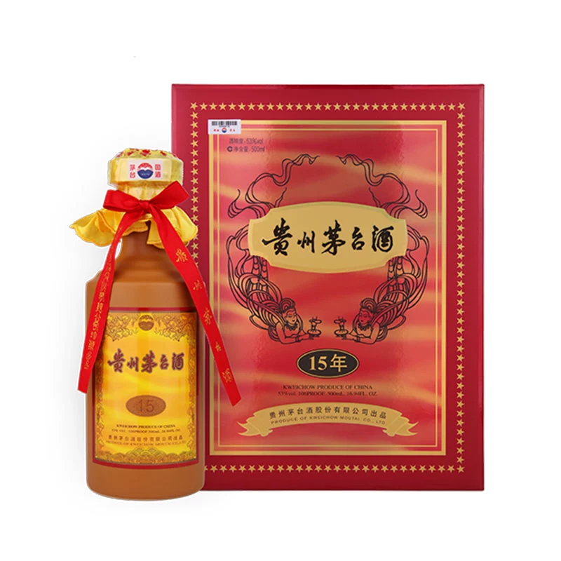 88vip:moutai 茅台 十五年15年 陈酿年份酒 53度 酱香型白酒 500ml