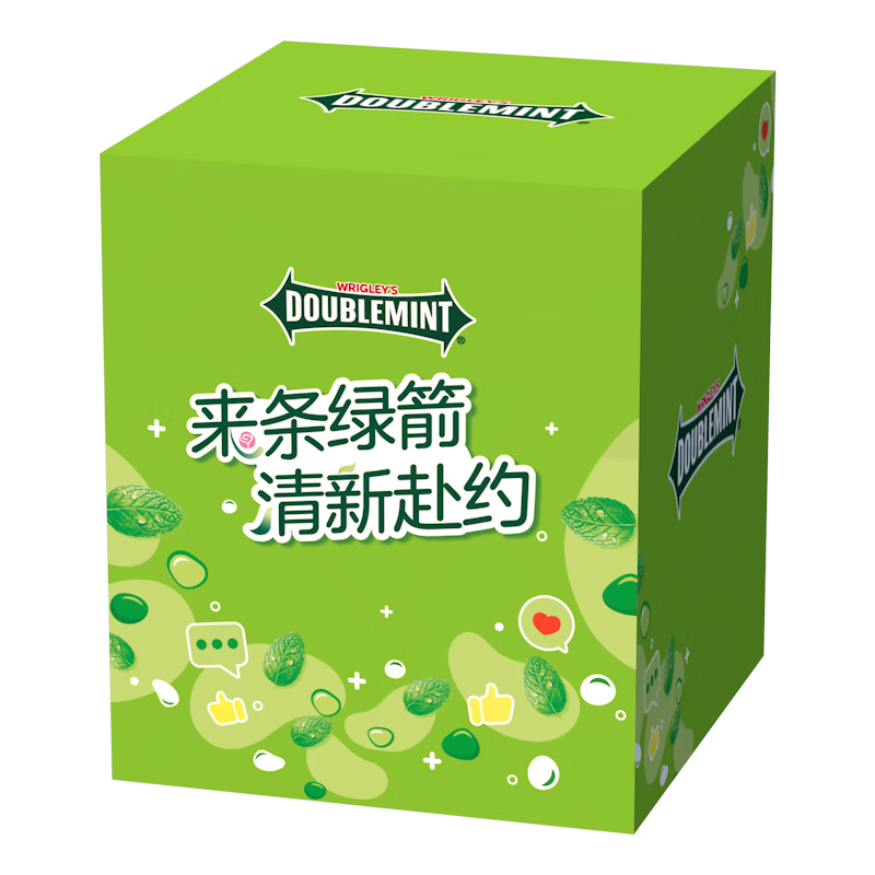 绿箭口香糖盒装 2.7g 1盒 80片 19.6元