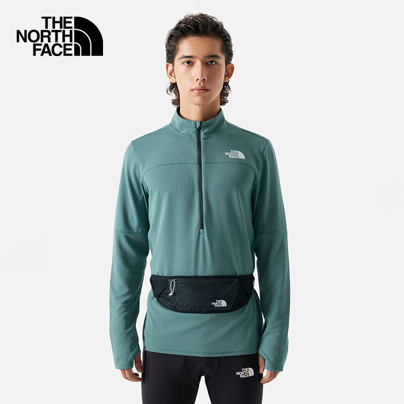 THE NORTH FACE 北面 T恤男户外跑步训练半拉链套头衫83S8 绿色/I0F M ￥299